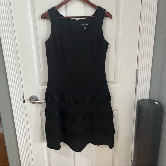 Chetta B black sleeveless dress size 8 - Picture 2 of 10